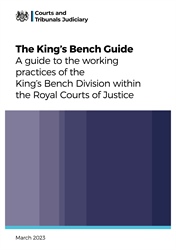 Updated guidance on joint statements in newest edition of Kings Bench Guide